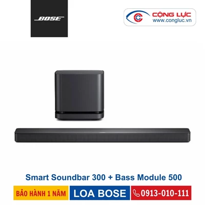Loa Di Động Bose Smart Soundbar 300 + Bass Module 500